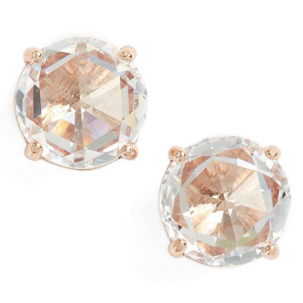 Kate Spade Clear/Gold Earrings - Picture 1 of 3